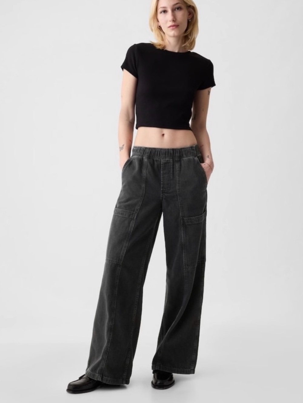 Gap Easy Utility Pull-On Cargo Jeans